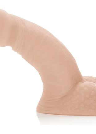 Beige silikon phallusförmiges spielzeug mit texturierter basis von Calexotics 14,5 cm lang
