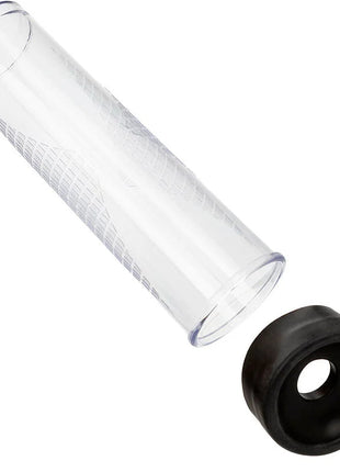 CaleXotics peak-saugpumpen-kit klarer plastikzylinder mit schwarzem gummidichtungsdeckel