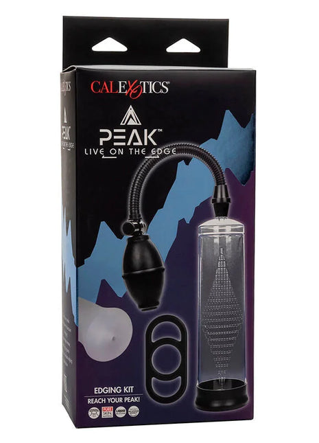 Calexotics peak-saugpumpen-kit mit schwarzem flexiblen schlauch, durchsichtigem pumpenbehälter und schwarzem saugfuß