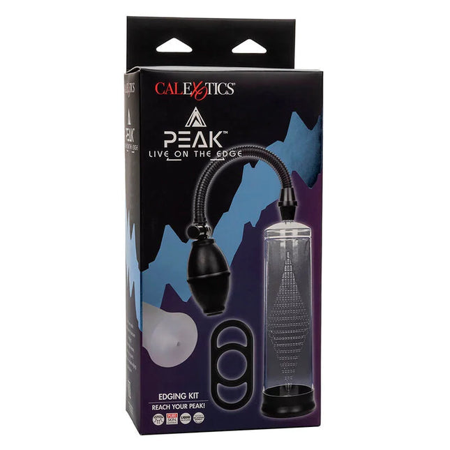 Calexotics peak-saugpumpen-kit mit schwarzem flexiblen schlauch, durchsichtigem pumpenbehälter und schwarzem saugfuß
