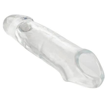 Calexotics performance maxx clear extension 5,5 transparenter silikon-kondom mit glattem, glänzendem finish und dezenter konturierung