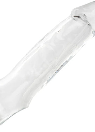 Transparent glass dildo in clear color from CalExotics Performance Maxx 7,5 extension model