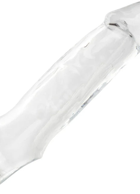 Transparent glass dildo in clear color from CalExotics Performance Maxx 7,5 extension model