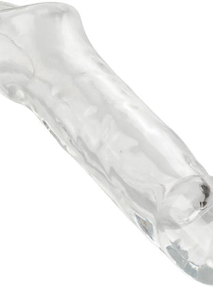 Calexotics performance maxx clear extension transparent silikon dildo mit strukturierter oberfläche und abgerundetem spitz
