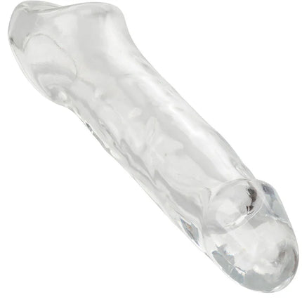 Calexotics performance maxx clear extension transparent silikon dildo mit strukturierter oberfläche und abgerundetem spitz