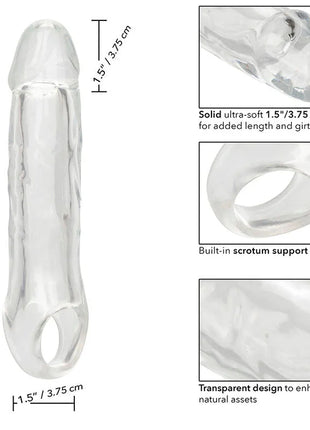 Transparenter silikon-cockring calexotics performance maxx clear mit solidem ultraweichem kopf und integriertem skrotumsupport