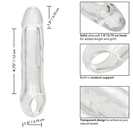 Transparenter silikon-cockring calexotics performance maxx clear mit solidem ultraweichem kopf und integriertem skrotumsupport
