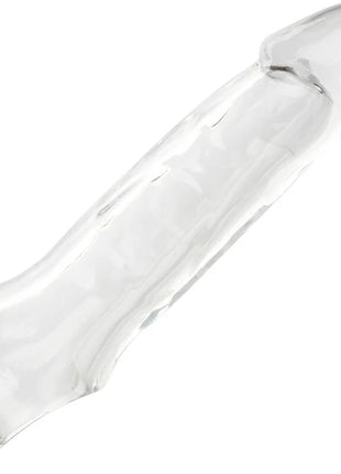 Calexotics performance maxx klarer verlängerung dildo aus glas transparent 6,5 cm sicht von vorne