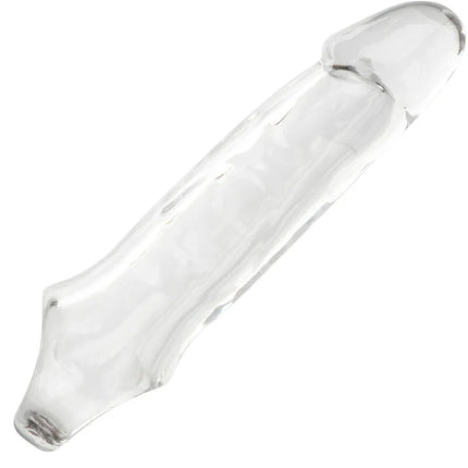 Calexotics performance maxx klarer verlängerung dildo aus glas transparent 6,5 cm sicht von vorne