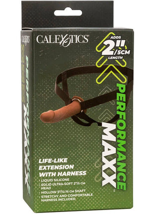 CALEXOTICS - PERFORMANCE MAXX LEBENSECHTE VERLNGERUNG MIT GESCHIRR BRAUN - Hollow Strap-ons