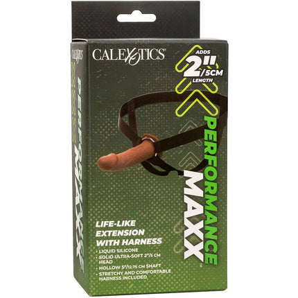 CALEXOTICS - PERFORMANCE MAXX LEBENSECHTE VERLNGERUNG MIT GESCHIRR BRAUN - Hollow Strap-ons