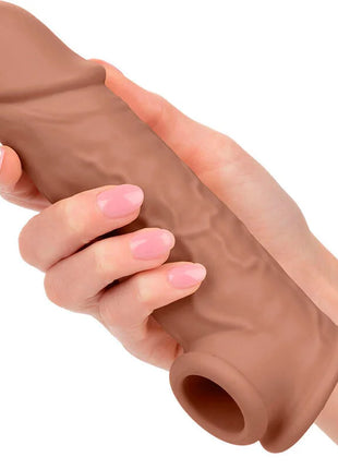CALEXOTICS - PERFORMANCE MAXX LEBENSNAHE EXTENSION 7 BRAUNE HAUT - Penishülle mit Verlängerung