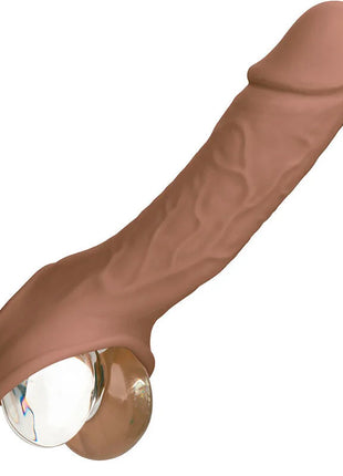 CALEXOTICS - PERFORMANCE MAXX LEBENSNAHE EXTENSION 7 BRAUNE HAUT - Penishülle mit Verlängerung