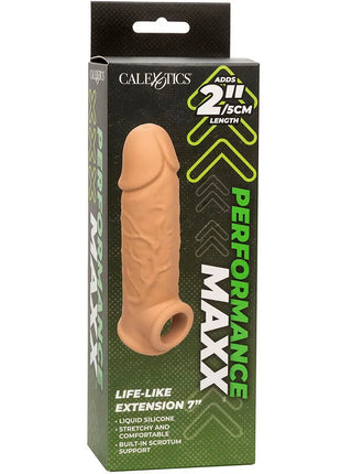 CALEXOTICS - PERFORMANCE MAXX LEBENSNAHE EXTENSION 7 HELLE HAUT - Penishülle mit Verlängerung