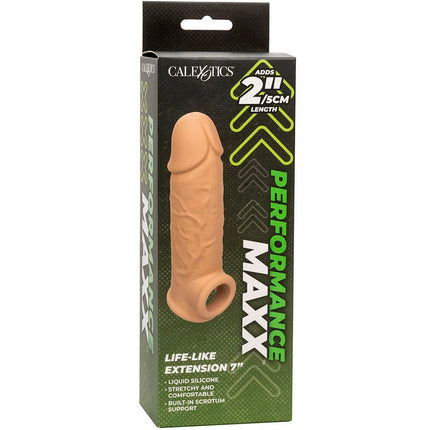 CALEXOTICS - PERFORMANCE MAXX LEBENSNAHE EXTENSION 7 HELLE HAUT - Penishülle mit Verlängerung