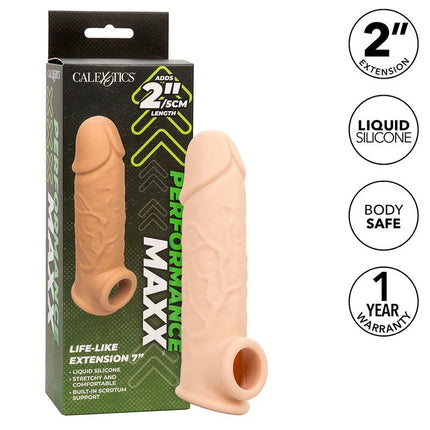 CALEXOTICS - PERFORMANCE MAXX LEBENSNAHE EXTENSION 7 HELLE HAUT - Penishülle mit Verlängerung