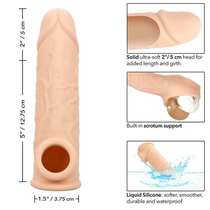 CALEXOTICS - PERFORMANCE MAXX LEBENSNAHE EXTENSION 7 HELLE HAUT - Penishülle mit Verlängerung