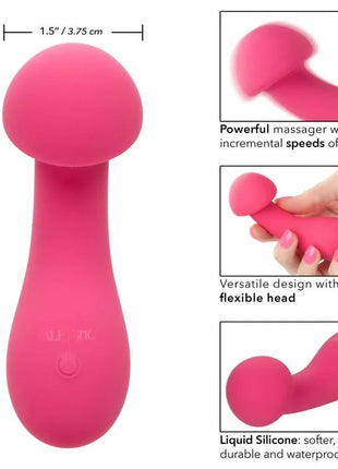 Pink silikon masseur mit flexiblem kopf und ergonomischem design von calexotics pixies exciter rosa