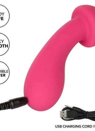 Pink silikonkörperstab pixies exciter rosa von calexotics mit usb-ladekabel inklusive