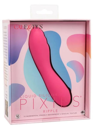 Highwertiges pinkes liquid silicone pixies ripple rosa von calexotics mit glattem, geschwungenem design und sinnlicher textur