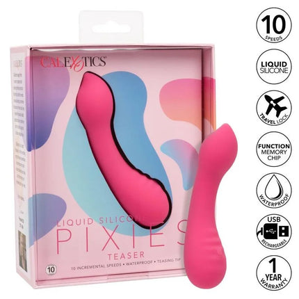 Pinkes silikon teaser in ergonomischem design mit geschwungener form von calexotics pixies teaser rosa