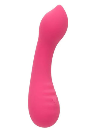 CaleXotics - pixies teaser rosa ist ein vibrantes pinkes silikonspielzeug mit glatter oberfläche, gebogenem design und abgerundetem spitz