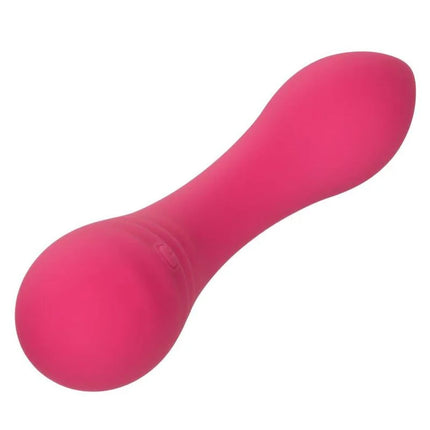 Ein lebhaftes pinkes silikon-vibrationsspielzeug caaexotics pixies teaser rosa mit glatter oberfläche und abgerundetem kopf
