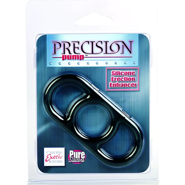 Schwarze silikon präzisionspumpe mit drei zirkularen kammern von calexotics precision pump enhancer schwarz