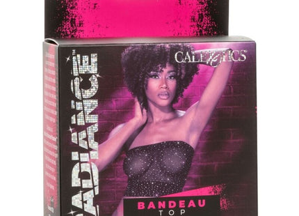 Radiance bandeau top von calexotics in schwarz mit funkelnden glitzerdetails aus glitzerstoff