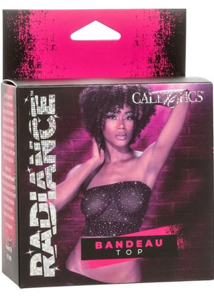 Radiance bandeau top von calexotics in schwarz mit funkelnden glitzerdetails aus glitzerstoff