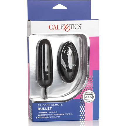 Calexotics remote bullet schwarz schwarzer silikon-fernbedienbarer bullet stimulator in verpackung