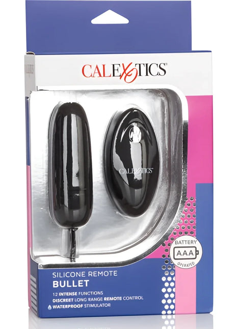 Calexotics remote bullet schwarz schwarzer silikon-fernbedienbarer bullet stimulator in verpackung