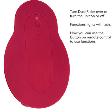 Vibrante rote silikon-fernbedienung für dual rider massager von CalExotics zur komfortablen steuerung