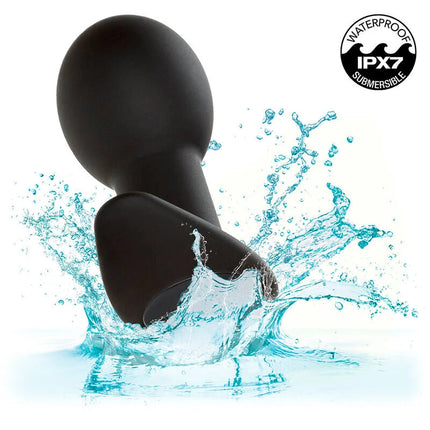 CALEXOTICS - ROCK BOTTOM ANAL PLUG 10 VIBRATIONEN SILIKON SCHWARZ - Analplug