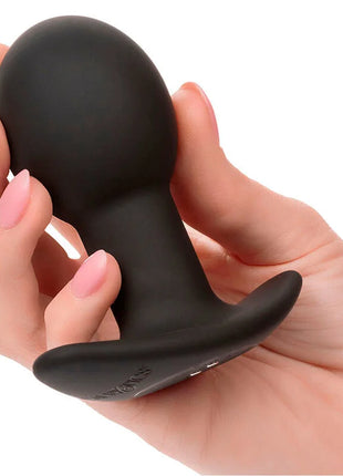 CALEXOTICS - ROCK BOTTOM ANAL PLUG 10 VIBRATIONEN SILIKON SCHWARZ - Analplug
