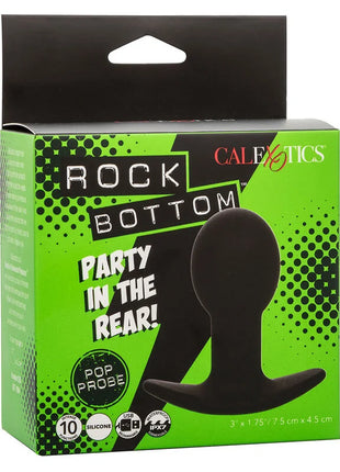 CALEXOTICS - ROCK BOTTOM ANAL PLUG 10 VIBRATIONEN SILIKON SCHWARZ - Analplug