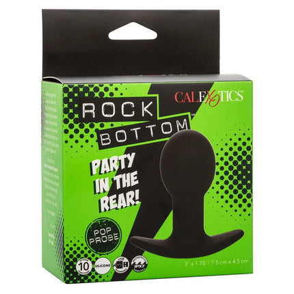 CALEXOTICS - ROCK BOTTOM ANAL PLUG 10 VIBRATIONEN SILIKON SCHWARZ - Analplug