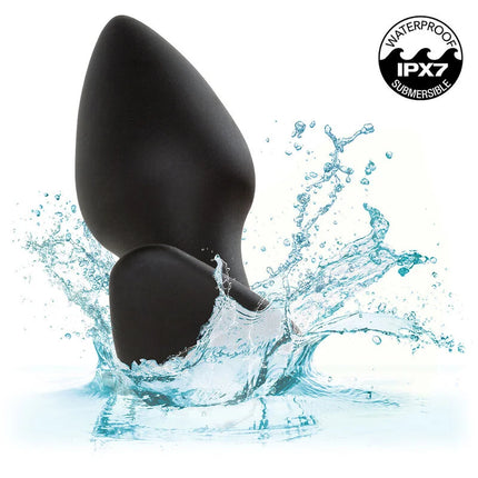 CALEXOTICS - ROCK BOTTOM PERFECT ANAL PLUG 10 VIBRATIONEN SILIKON SCHWARZ - Analplug