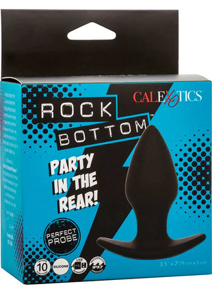 CALEXOTICS - ROCK BOTTOM PERFECT ANAL PLUG 10 VIBRATIONEN SILIKON SCHWARZ - Analplug