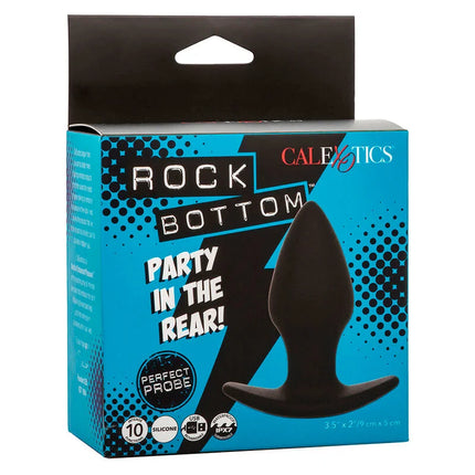 CALEXOTICS - ROCK BOTTOM PERFECT ANAL PLUG 10 VIBRATIONEN SILIKON SCHWARZ - Analplug