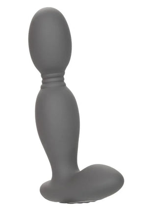 Grauer silikon-analplug mit abgerundetem kopf und konischem boden von calexotics rotatorsonde