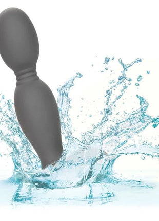 Grauer silikon analplug mit glattem, abgerundetem kopf und konischem schaft von calexotics rotatorsonde