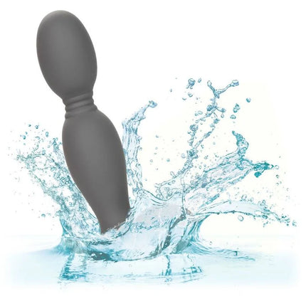 Grauer silikon analplug mit glattem, abgerundetem kopf und konischem schaft von calexotics rotatorsonde