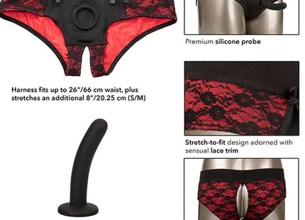 CALEXOTICS - SCANDAL CROTCHLESS PANTIES SET MIT DILDO