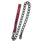 Calexotics scandal metallischer griffgurt black chain wallet strap mit rotem gemustertem ledergriff