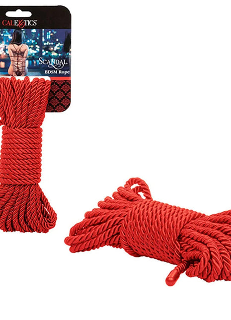 Calexotics scandal red bdsm-seil 10 m rotes geflochtenes bdsm-seil für bondage und spielzwecke
