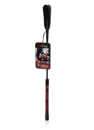 Calexotics scandal red split tip whip mit schwarzer spitze und rotem spitzenmuster griff von calibotics