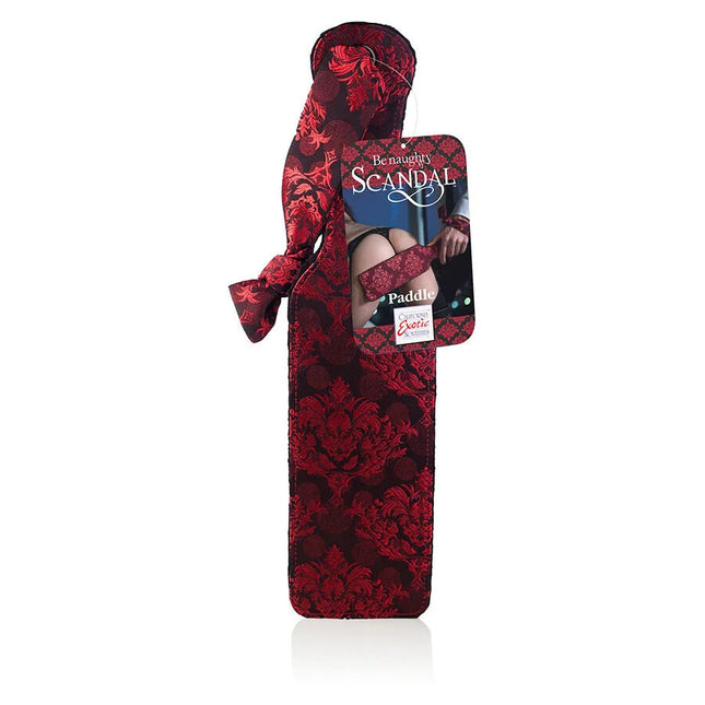Roter damastmuster-paddel mit passendem stoffbeutel von ben naughty scandal von calexotics exotische couture