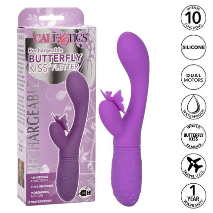 Purple silikon schmetterling geformter vibrator mit kleiner dekorativer schmetterlingsverzierung von calexotics