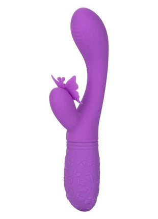 Purple silikon vibrator von calexotics in hasenform mit schmetterlingsdesign am kopf